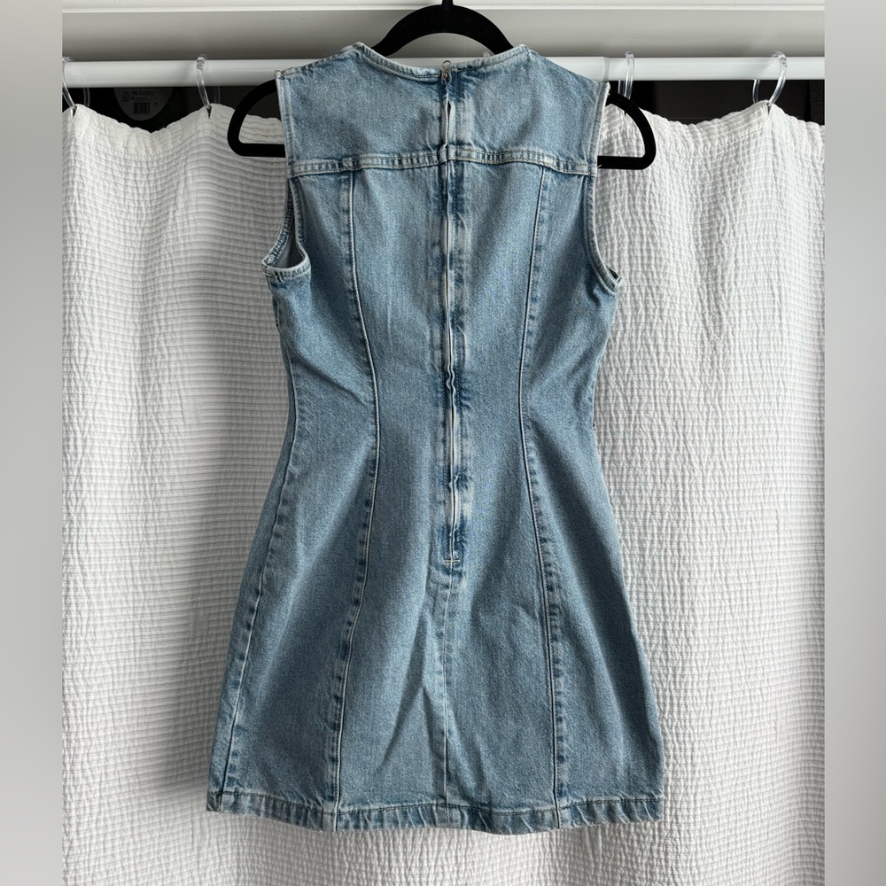 Zara Denim Mini Dress - Picture 2 of 3